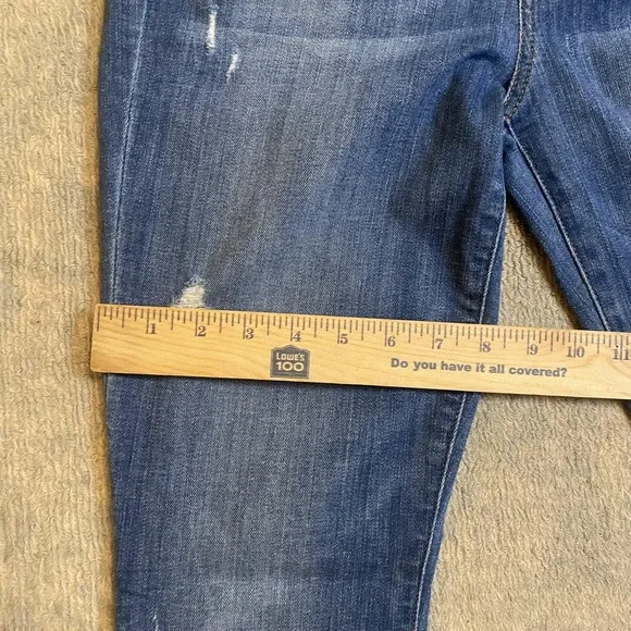 Joe's Jeans Womens 29 Medium Wash Blue Mid Rise Skinny Distressed Stretch Denim - Picture 9 of 13